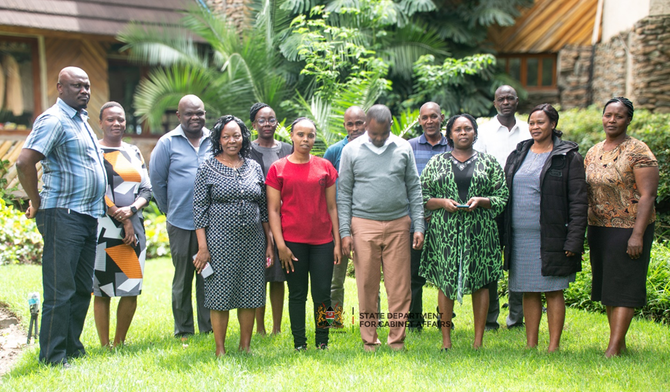 Participants of the training on public complaints in a group photograph with the facilitators from Commission on Administrative Justice (3rd and 4th left-back row)