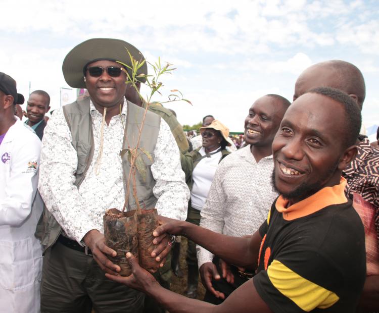 PS Dokota participates in a tree growing activity in Chepalungu ,Bomet County